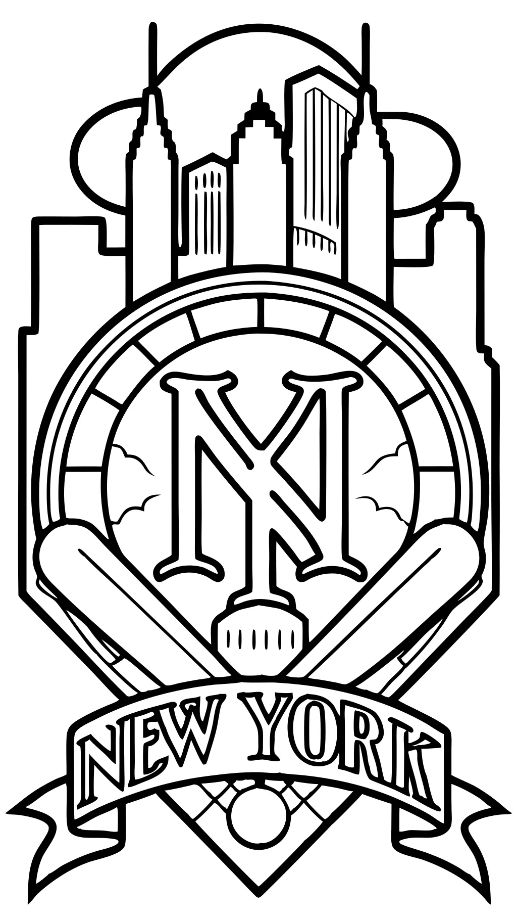 ny mets coloring pages